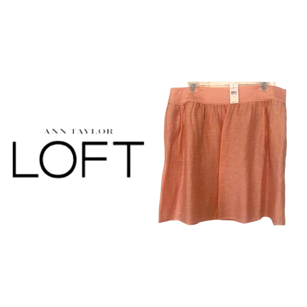 LOFT peach mini skirt